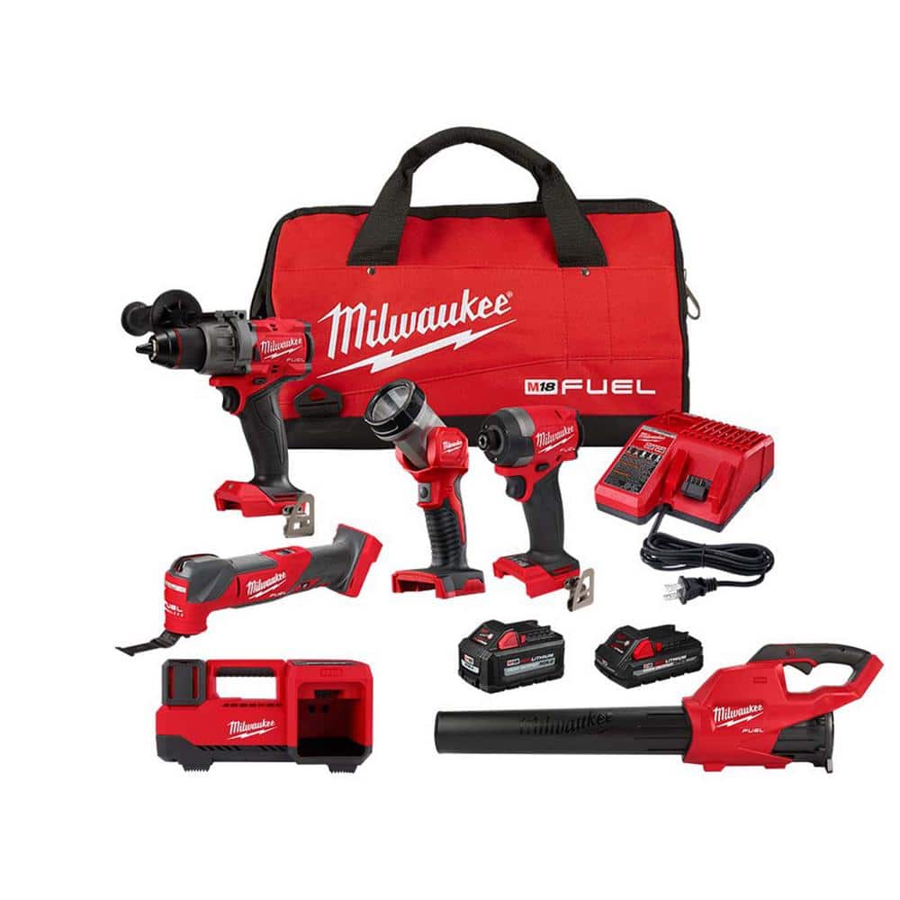 Milwaukee M18 FUEL 18-Volt Lithium-Ion Brushless Cordless Combo Kit (4-Tool) with Blower and Inflator