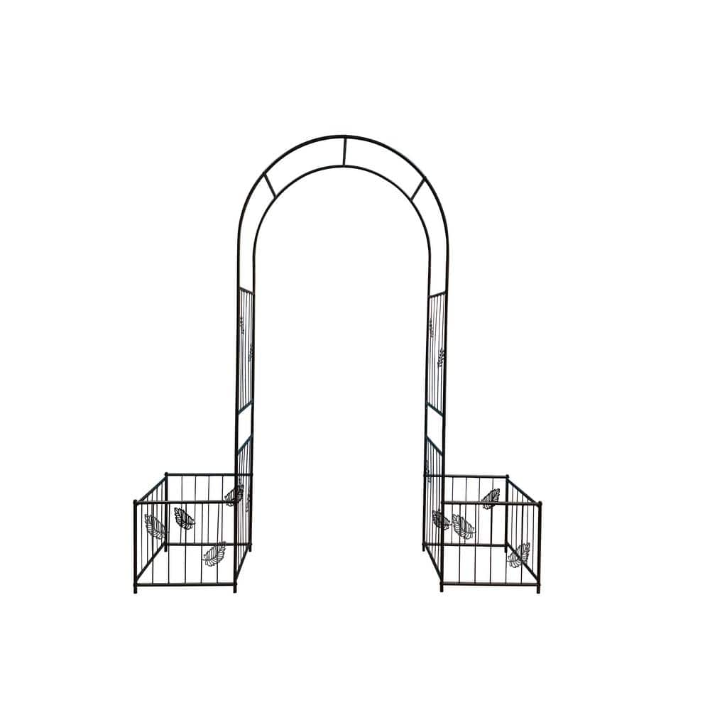 Sudzendf 87 .00 in. Metal Garden Arch Garden Arbor Trellis, Climbing