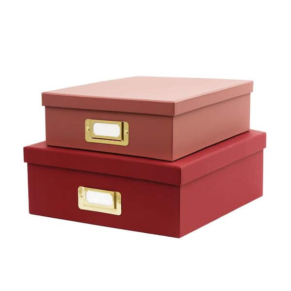 Elegant Faux Leather Decorative Box White 8 in. x 4.8 in. Faux