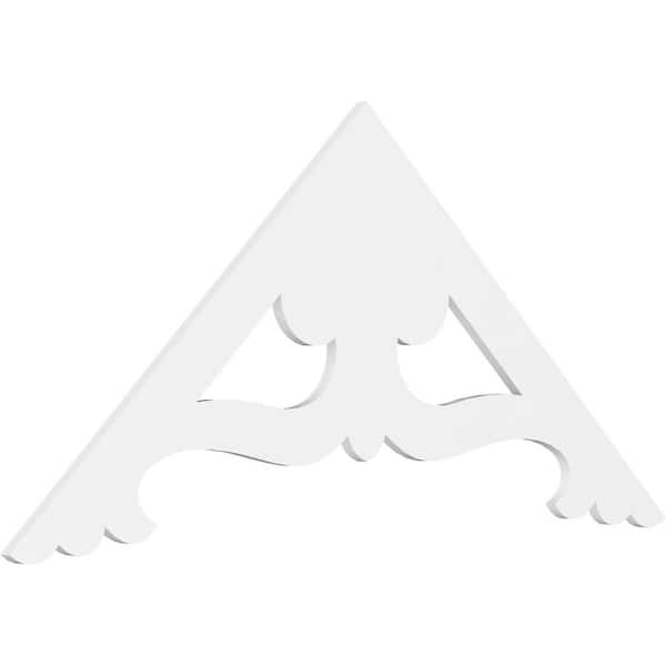 Ekena Millwork 1 in. x 72 in. x 33 in. (11/12) Pitch Cornelia Gable Pediment Architectural Grade PVC Moulding
