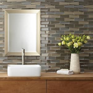 Premier Accents Frost Linear 12 in. x 13 in. x 8mm Glass Mosaic Wall Tile (9.6 sq. ft./Case)