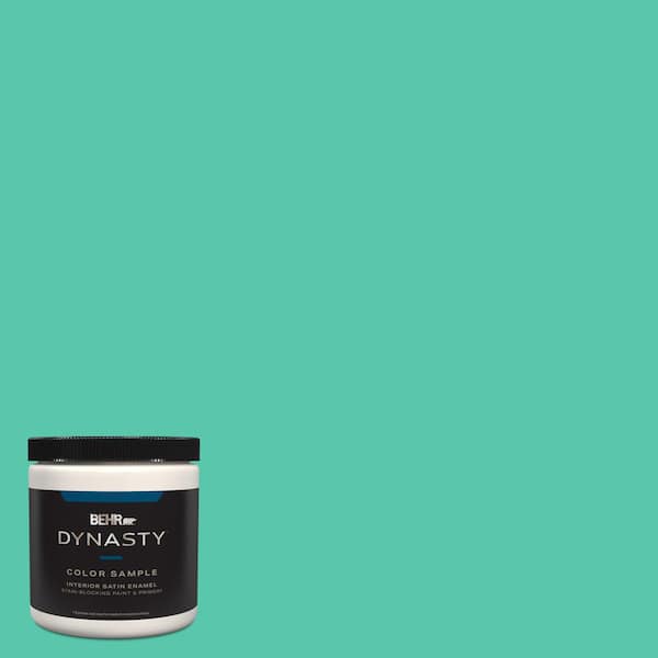 BEHR DYNASTY 8 oz. #P430-4 Kauai Satin Enamel Stain-Blocking Interior ...