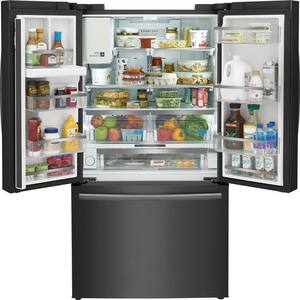22.6 cu. ft. French Door Refrigerator in Black Stainless Steel, Counter Depth