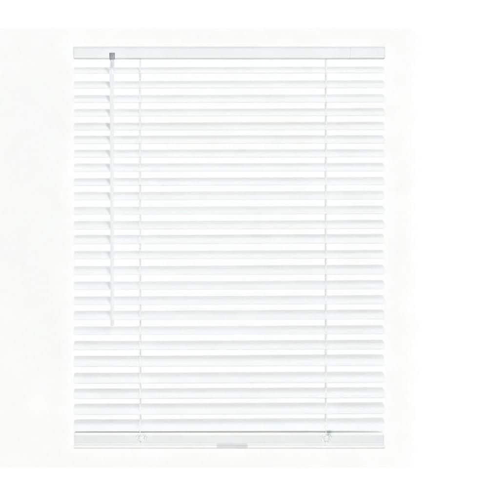 White Aluminum Mini Blinds with 1 in. Slats, Light Adjustment Window Blinds for 27 in. W x 64 in. H Door Windows price history on PriceWatchPro