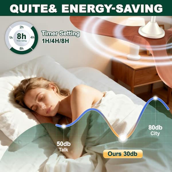 Jushua 52 in. Indoor White Downrod Mount Ceiling Fan with Light