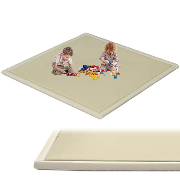 Carpet Pad 7 ft. x 6 ft. x 1.4 in. Baby Play Mat Nursery Rug Foam Soft Padded Carpet w/Non-Slip Backing Cushion, Gray