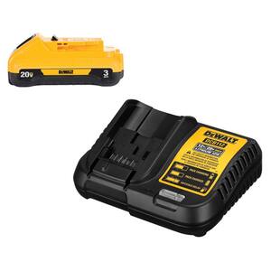 20V MAX Compact Lithium-Ion 3.0Ah Battery Pack with 12V to 20V MAX Charger