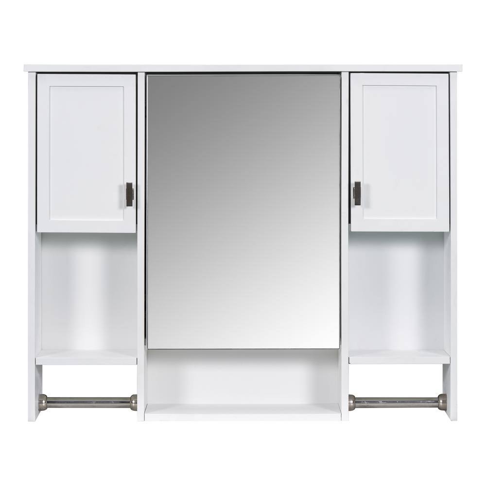 35 in. W x 28.7 in. H Rectangular White MDF Surface Mount Medicine Cabinet with Mirror price history on PriceWatchPro