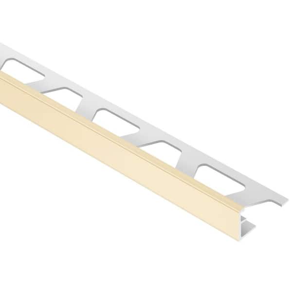 Schluter Jolly-P Sand Pebble 3/8 in. x 8 ft. 2-1/2 in. PVC L-Angle Tile Edging Trim