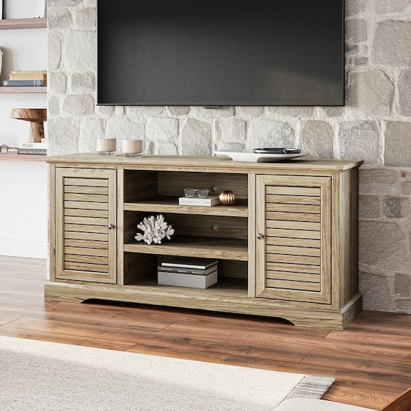 Bridgevine Home Topanga Alabaster TV Stand Fits TV's up to 65 in.