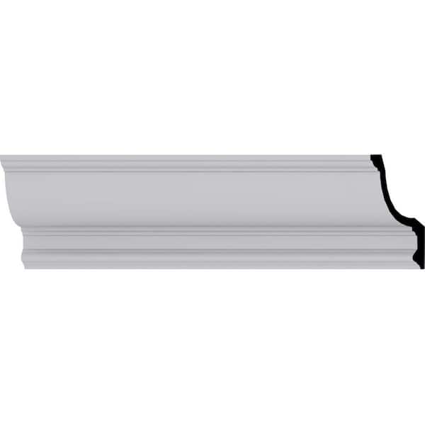 Ekena Millwork 4-1/2 in. x 6 in. x 94-1/2 in. Polyurethane Maria Traditional Smooth Crown Moulding