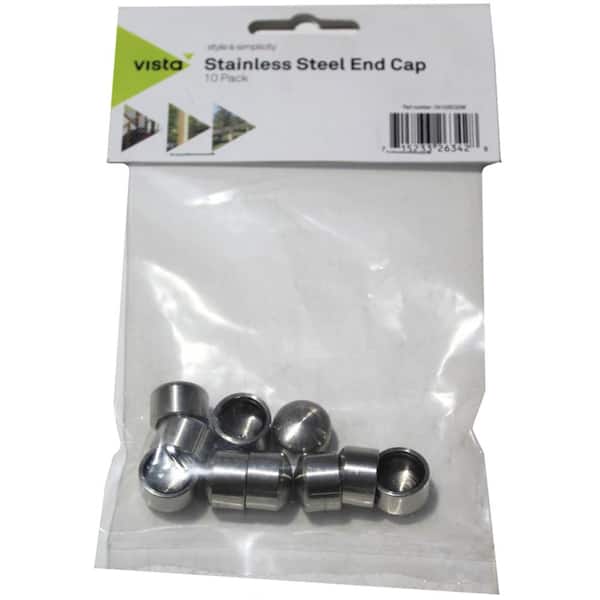Stainless Steel End Caps for Cable Railing Bag of 10