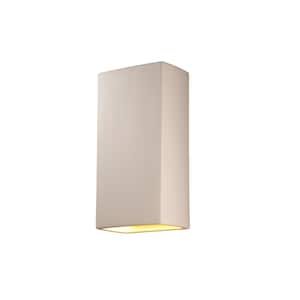 Ambiance 2-Light Really Big Rectangle Bisque Wall Sconce