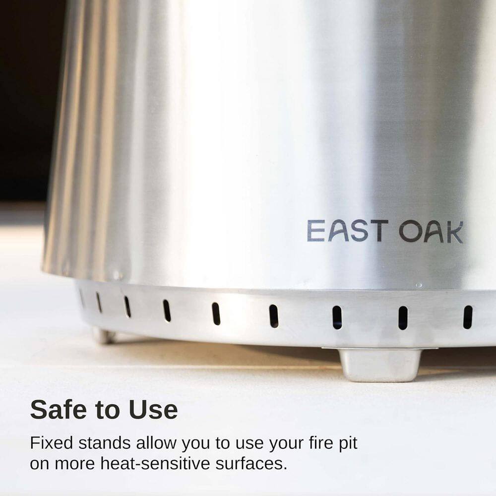 East Oak 17'' Stainless Steel Smokeless Outdoor Fire Pit
