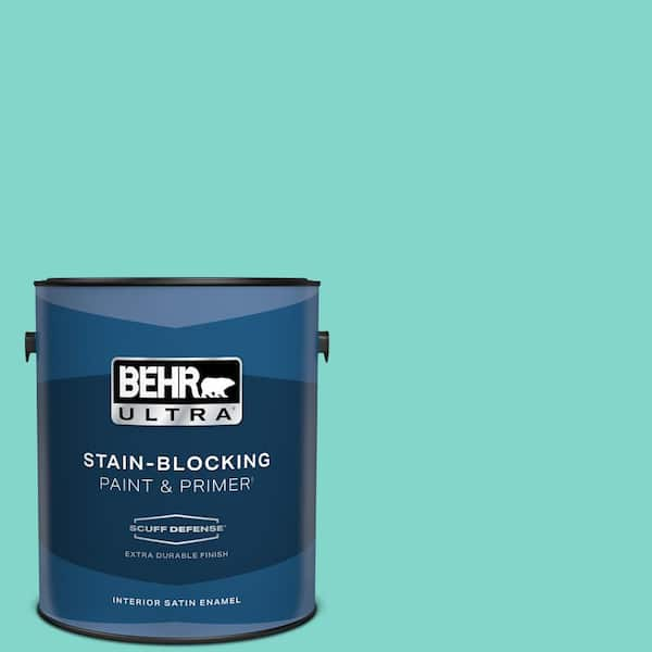 BEHR ULTRA 1 gal. Home Decorators Collection #HDC-MD-09 Island Oasis Extra Durable Satin Enamel Interior Paint & Primer