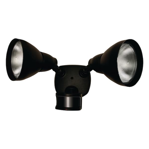 Heath Zenith 270 Degree Motion Sensor Black Outdoor Flood Light