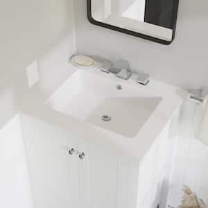 Voltaire 25 in. Vanity Top in Glossy White with 1-Basin
