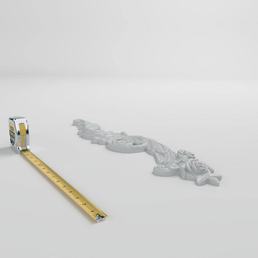 Primed Polyurethane Lanarkshire Scroll Right Onlay for Wall Trim