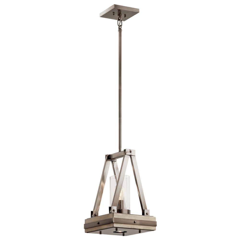 Classic Pewter Glass Mini Pendant Light