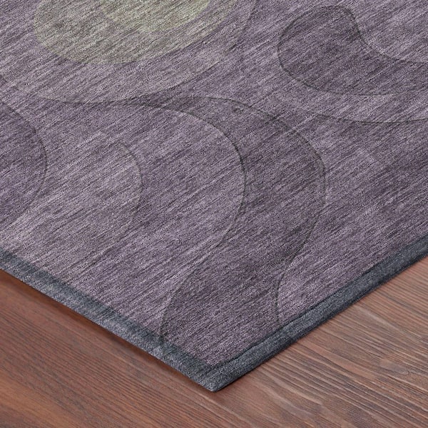 Chantille Machine Washable Indoor/Outdoor Abstract ACN2468 Plum 3 ft. x 4 ft. Area Rug