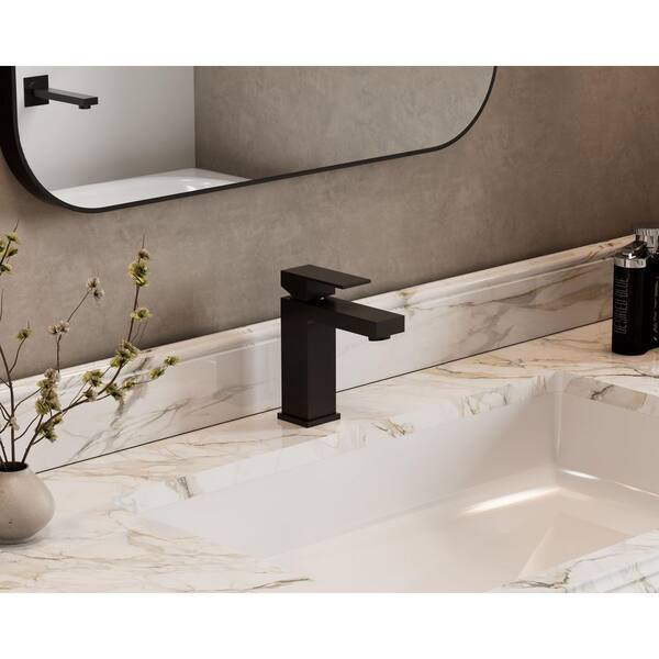 GOUGH Single-Hole Single-Handle Bathroom Faucet in Matte Black