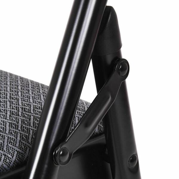 Costway Black Metal Seat Folding Chairs (Set of 6 Chairs) QD Costway Black Metal Seat Folding Chairs (Set of 6 Chairs) QD