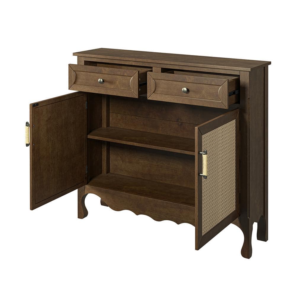41 in. W x 11.5 in. D x 36 in. H Bathroom Brown Linen Cabinet
