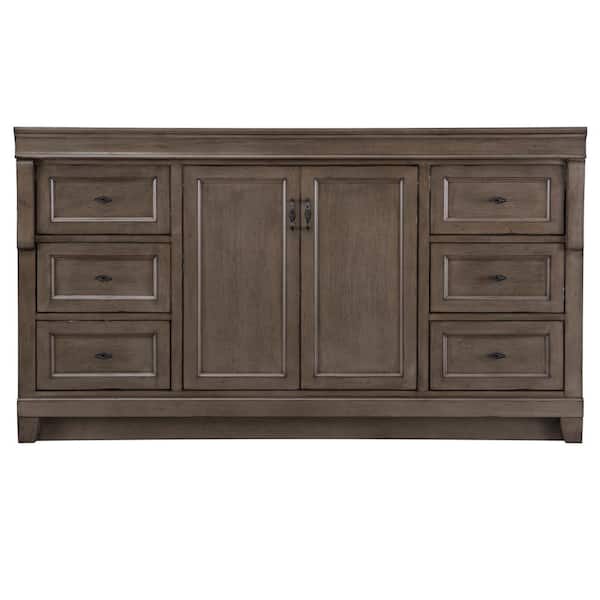 Home Decorators Collection Naples 60 in. W x 21.63 in. D x 34 in. H Bath Vanity Cabinet without Top in Distressed Grey