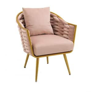 OSP Home Furnishings Papasan Chair with Pink Round Pillow Cushion and Cream  Wicker Weave BF25296CM-261 - The Home Depot