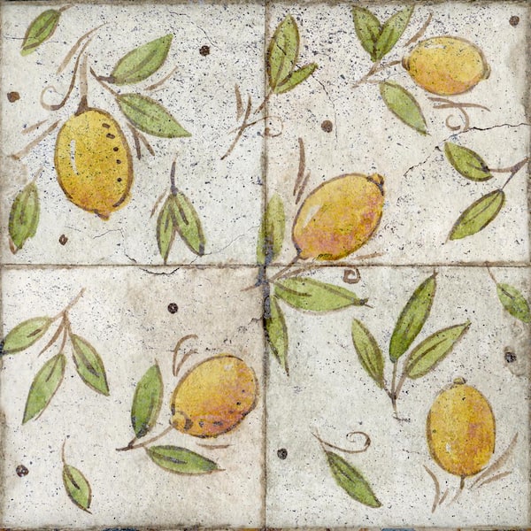 Yellow, Green, and Gray R46 8 in. x 8 in. Vinyl Peel, and Stick Tile (24-Tiles, 10.67 sq. ft. / pack)