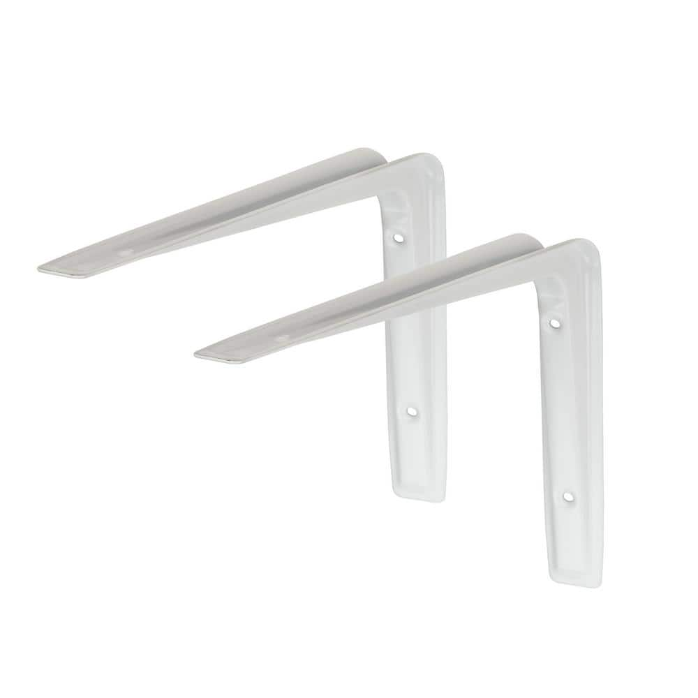 Dolle Altura 8.7 In. White Steel Shelf Bracket Set Of 2 90597 - The 