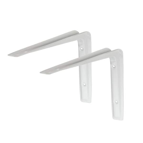 Dolle ALTURA 8.7 in. White Steel Shelf Bracket Set of 2