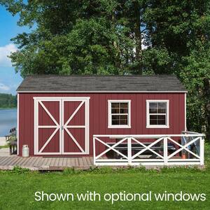 Professionally Installed Rookwood 10 ft. x 16 ft. Backyard Wood Shed with Smartside- Onyx Black Shingles (160 sq. ft.)