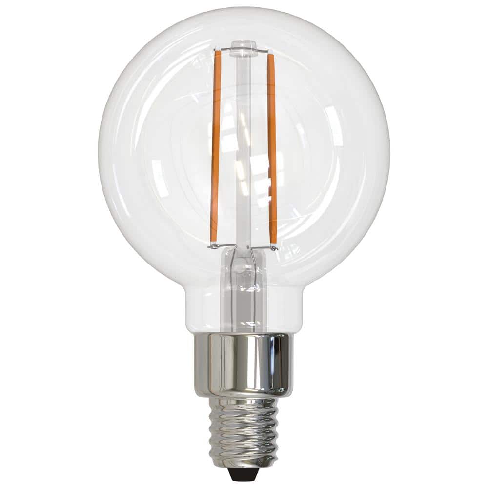 25-Watt Equivalent Dimmable G16 Vintage Edison Clear LED Light Bulb with Ca
