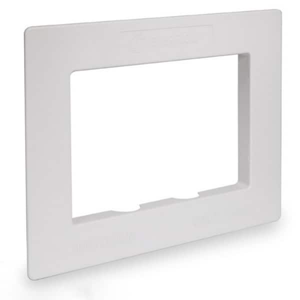 10.4 in OD W/7.35 in. ID W x 8.25 in. OD H/5.2 in. IN H Faceplate in White ABS Plastic for Suply Outlet Box