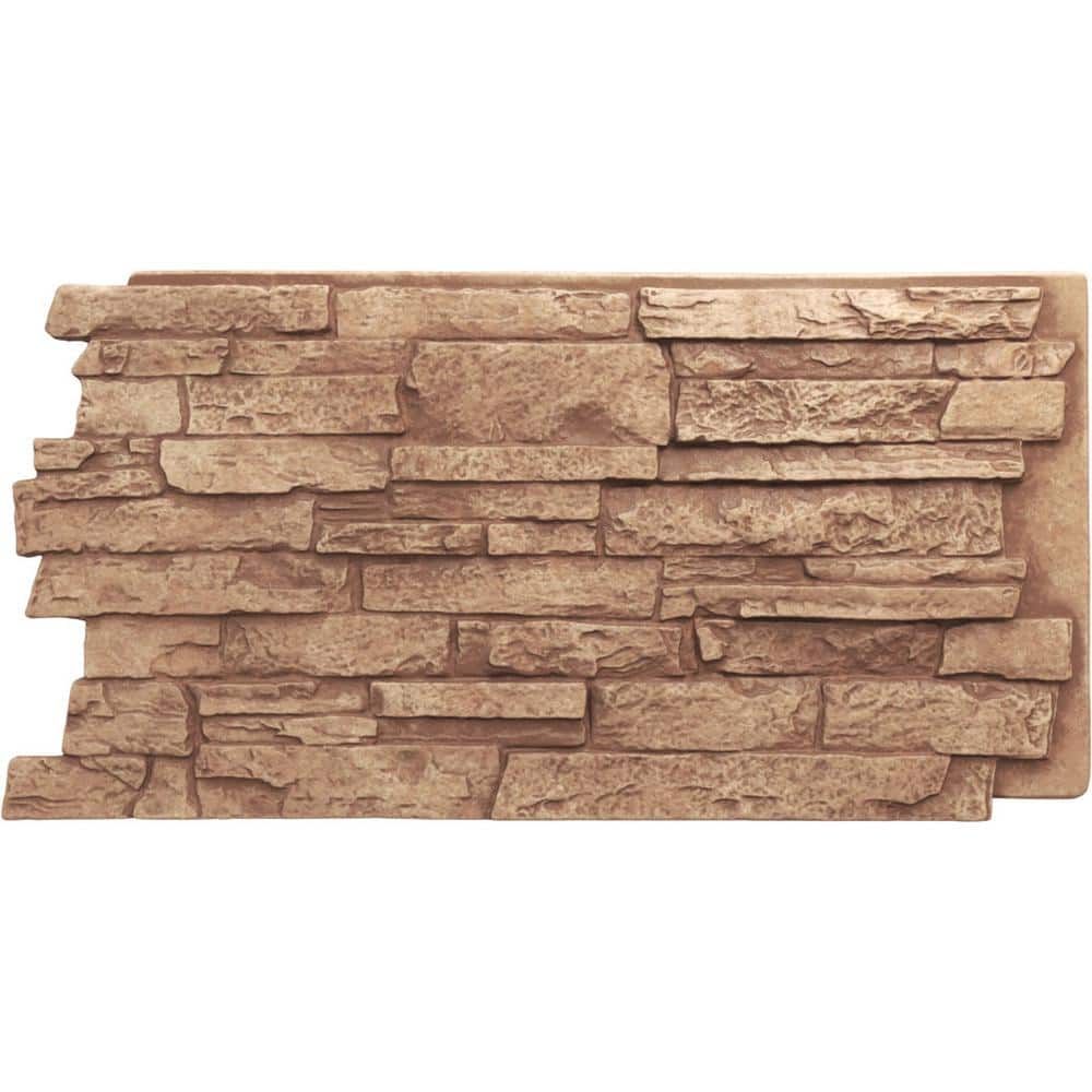 Acadia Ledge 49 in. x 1 1/4 in. Wheat Field Stacked Stone, StoneWall Faux Stone Siding Panel price history on PriceWatchPro