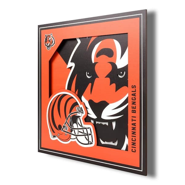 NFL Cincinnati Bengals 3D Logo Series Wall Art - 12x12 2507286 - The Home  Depot