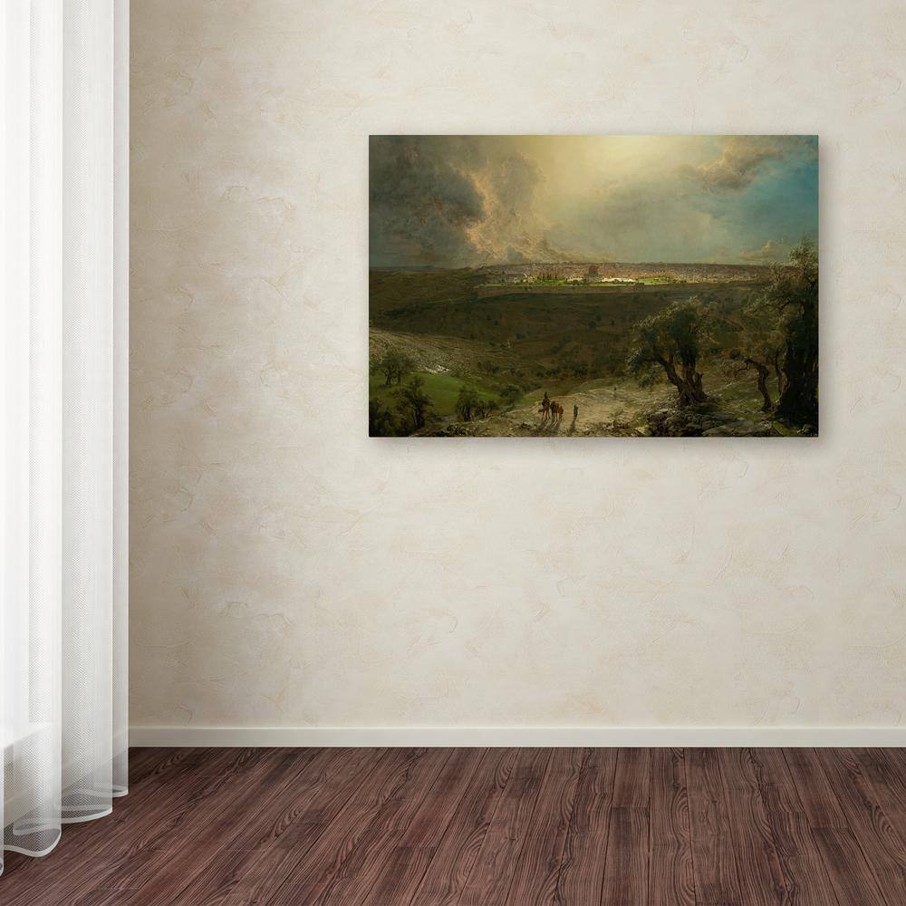 Jerusalem From The Mount Of Olives Landscape Canvas Art with Floater Frame