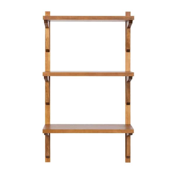 Kate and Laurel Meridien 18 in. W x 8 in. D Rustic Brown Wood