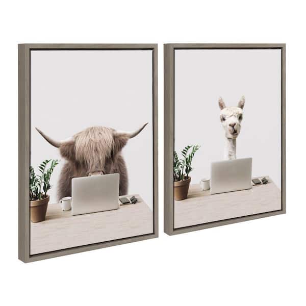 Kate and Laurel Sylvie Harry I work in Sales by The Creative Bunch Studio 2-Piece Framed Art Print 18 in. x 24 in.