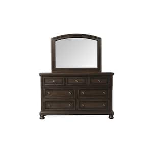 Kingsley Walnut Dresser and Mirror Set