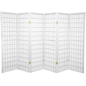 5 ft. White 6-Panel Room Divider