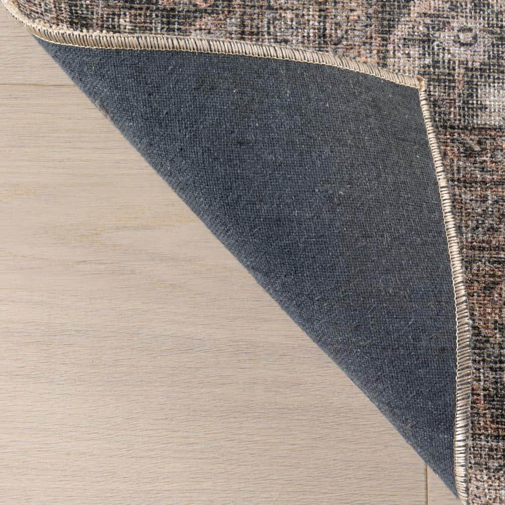Hillstone Brown Rectangular Synthetic Vintage Medallion Area Rug