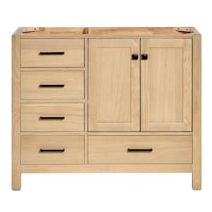 Cambridge 42 in. W x 21.5 in. D x 34.5 in. H Single Freestanding Bath Vanity Cabinet without Top in Oak