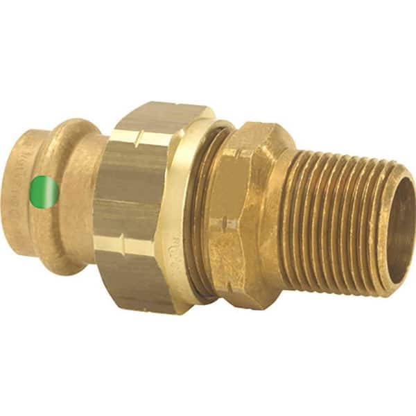 Viega ProPress 2 in. Press x 2 in. MPT Zero-Lead Bronze Union