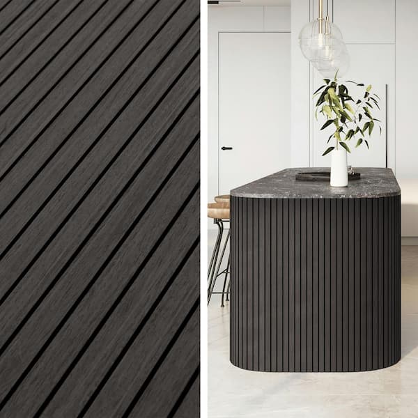 sunwings Black 2/5 in. x 1.96 ft. x 1.96 ft. Wood Slat Acoustic