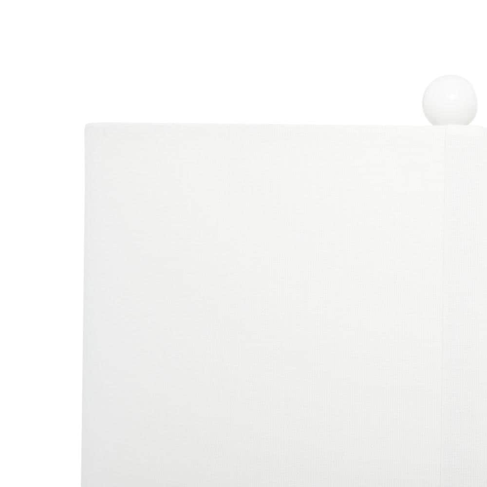 White Resin Table Lamp with Linen Shade, 30"