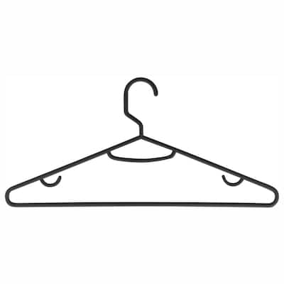 International Hanger Petite Matte Gray Plastic Top Hanger W/ Notches (16 X  3/16) Box of 100