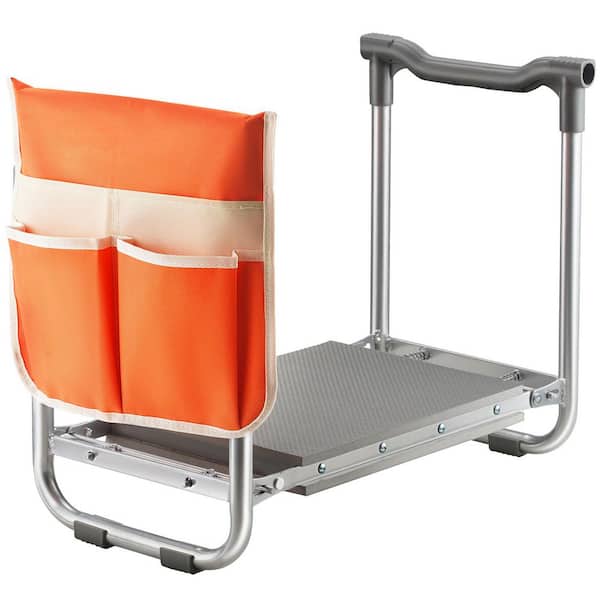 Garden Kneeler and Seat, 10 in. EVA Wide Pad, 330 lbs. Capacity Foldable Stool, Kneeling Bench with Tool Bag