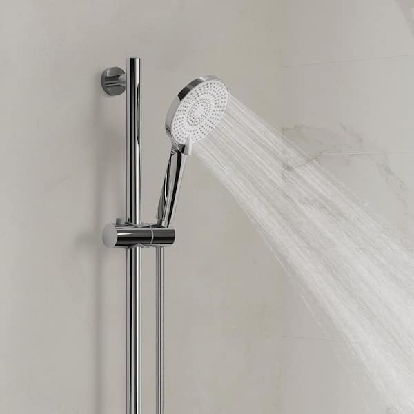 3-Spray Wall Mount Handheld Shower Head 2.5 GPM in Chrome